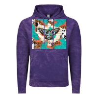 Cloud Purple freebird with leopard and cowhide pattern Vintage Hoodie - TumblerDesignByShophia