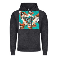 Vintage Black freebird with leopard and cowhide pattern Vintage Hoodie - TumblerDesignByShophia