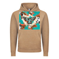 Vintage Coffee freebird with leopard and cowhide pattern Vintage Hoodie - TumblerDesignByShophia