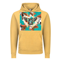 Vintage Mustard freebird with leopard and cowhide pattern Vintage Hoodie - TumblerDesignByShophia