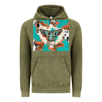 Vintage Olive freebird with leopard and cowhide pattern Vintage Hoodie - TumblerDesignByShophia