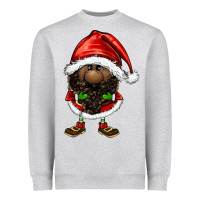 Heather Grey afro santa gnomes Heavyweight Sweatshirt - FaDigitalArtStudio