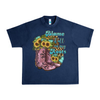 Navy Blame It All On My Roots Urban Heavy Tee - JahusDesignShop