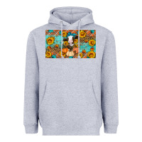 Heather Grey Fall cow Heavyweight Hoodie - Artiststas