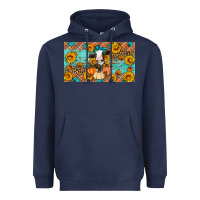Navy Fall cow Heavyweight Hoodie - Artiststas