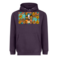 Plum Fall cow Heavyweight Hoodie - Artiststas