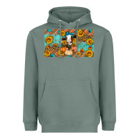 Sage Fall cow Heavyweight Hoodie - Artiststas