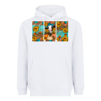 White Fall cow Heavyweight Hoodie - Artiststas