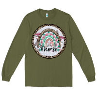 Army Green nurse coaster Long Sleeve Tee - CowGirlArtShop