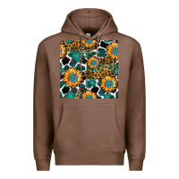 Chestnut gemstone sunflower leopard seamless pattern Premium Hoodie - BundleAndBundleShop