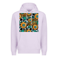 Lilac gemstone sunflower leopard seamless pattern Premium Hoodie - BundleAndBundleShop