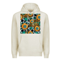 Oatmeal Heather gemstone sunflower leopard seamless pattern Premium Hoodie - BundleAndBundleShop