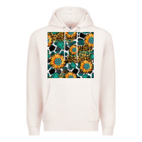 Pale Pink gemstone sunflower leopard seamless pattern Premium Hoodie - BundleAndBundleShop