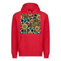 Red gemstone sunflower leopard seamless pattern Premium Hoodie - BundleAndBundleShop