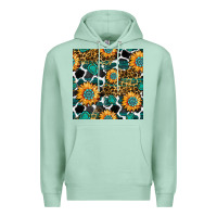 Seafoam gemstone sunflower leopard seamless pattern Premium Hoodie - BundleAndBundleShop