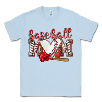 Dusty Blue Baseball Mom Classic Tee - NancyCooperArtShop