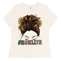 Bone mom life messy bun Ladies Tee - Jasminsmagicworld