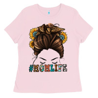 Mom Life Messy Bun Ladies Tee | Teevron