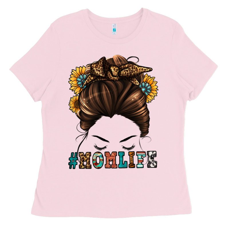 Mom Life Messy Bun Ladies Tee by Jasminsmagicworld | Teevron