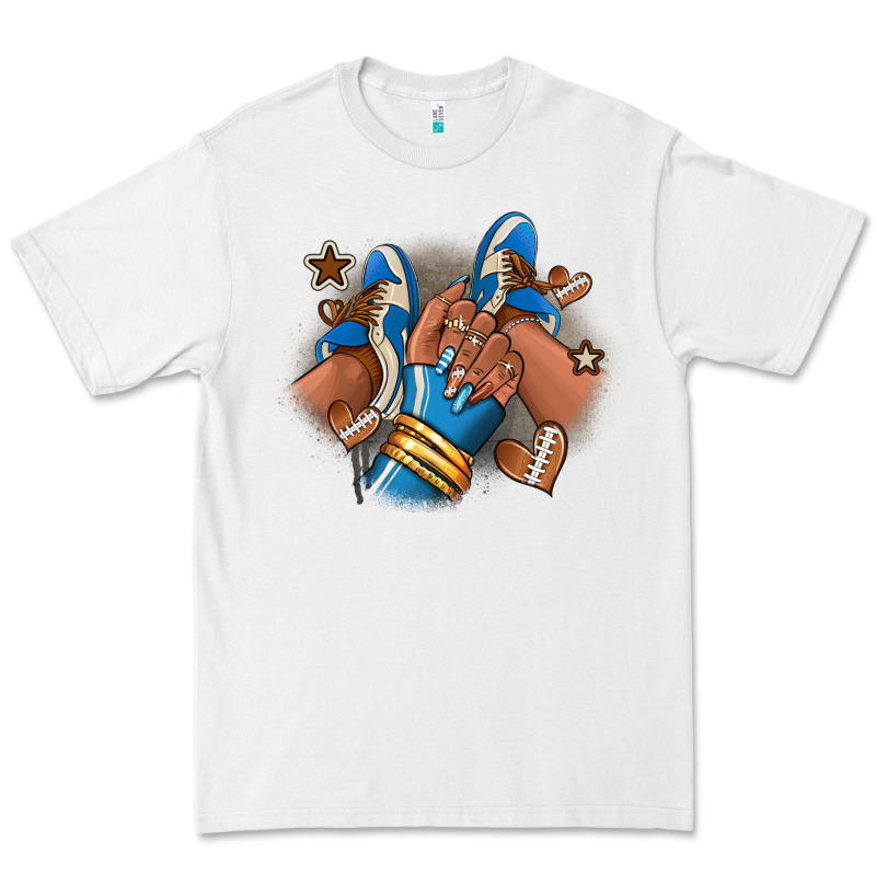 Football Afro Girl Sneakers Premium Tee by RanaPortraitStore | Teevron