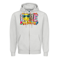Dove Grey Love Summer Zipper Hoodie - CowhideDigitalArt