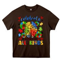 Chocolate Brown celebrate neurodiversity Heavy Core Tee - LillyAllenDesigns