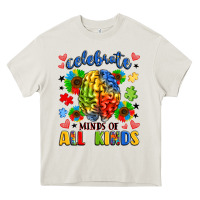 Cream celebrate neurodiversity Heavy Core Tee - LillyAllenDesigns