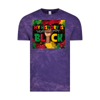 Cloud Purple my history is black Vintage Tee - TumblerDesignByShophia