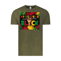 Vintage Olive my history is black Vintage Tee - TumblerDesignByShophia