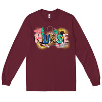 Burgundy nurse Long Sleeve Tee - CowGirlArtShop