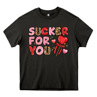 Asphalt lovethemed typography with heart lollipop Heavy Core Tee - LillyAllenDesigns
