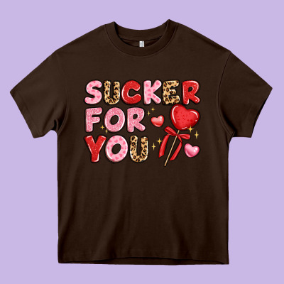 Lovethemed Typography With Heart Lollipop Heavy Core Tee Designed By Lillyallendesigns