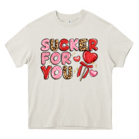 Cream lovethemed typography with heart lollipop Heavy Core Tee - LillyAllenDesigns