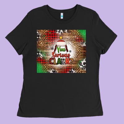 You Serious Clark Christmas Tree Ladies Tee Designed By Jasminsmagicworld