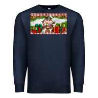 Navy Stocked christmas farm Premium Sweatshirt - Artiststas