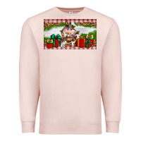 Pale Pink Stocked christmas farm Premium Sweatshirt - Artiststas