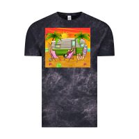Cloud Black summer caravan Vintage Tee - TumblerDesignByShophia