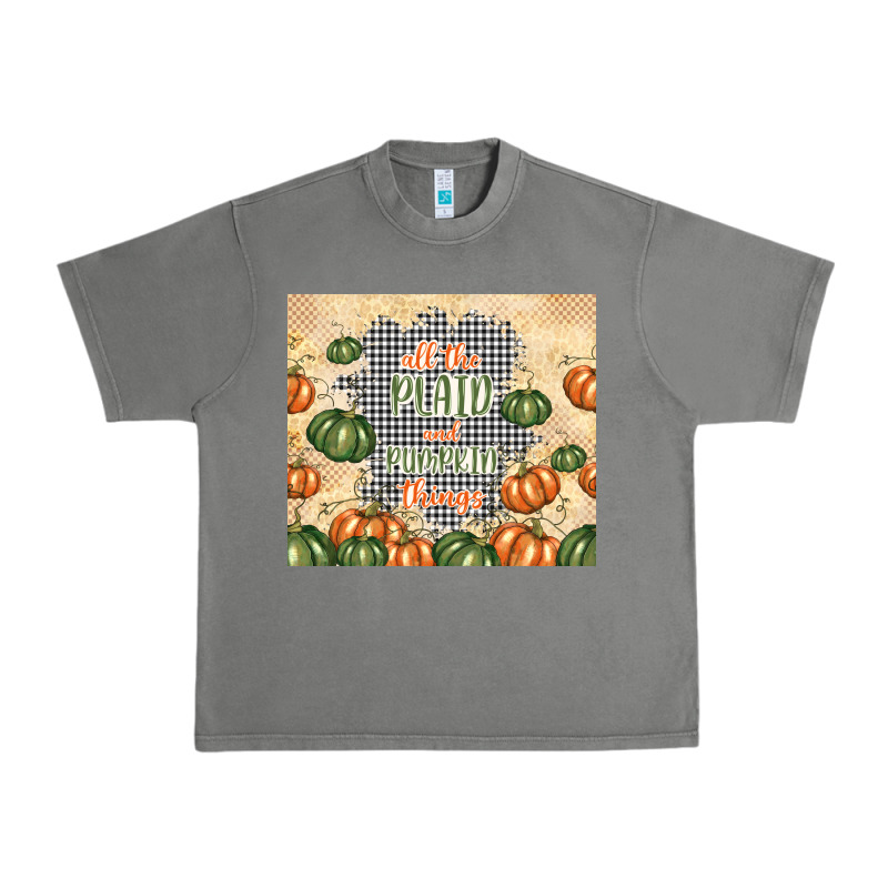 All The Plaid And Pumpkin Things Urban Heavy Tee by TumblerDesignByShophia | Teevron