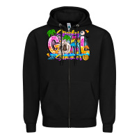 Black spooky girl summer Zipper Hoodie - CowhideDigitalArt
