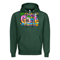 Sports Green spooky girl summer Zipper Hoodie - CowhideDigitalArt