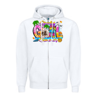 White spooky girl summer Zipper Hoodie - CowhideDigitalArt