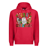 Cardinal Merry christmas cats Premium Hoodie - FaDigitalArtStudio