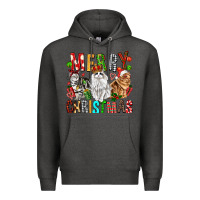 Charcoal Heather Merry christmas cats Premium Hoodie - FaDigitalArtStudio
