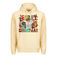 Pina Colada Merry christmas cats Premium Hoodie - FaDigitalArtStudio