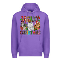 Merry Christmas Cats Premium Hoodie | Teevron