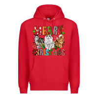 Red Merry christmas cats Premium Hoodie - FaDigitalArtStudio