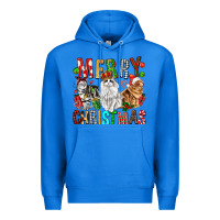 True Royal Merry christmas cats Premium Hoodie - FaDigitalArtStudio