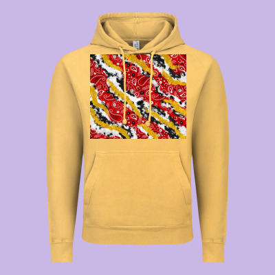 Bandana And Cowhide Pattern Vintage Hoodie Designed By Tumblerdesignbyshophia