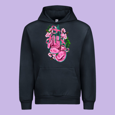 Cancer Boxing Gloves With Ribbon Urban Hoodie Designed By Adodesignshop