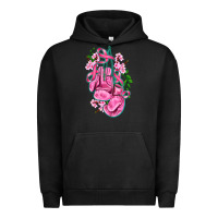 Pigment Black cancer boxing gloves with ribbon Urban Hoodie - AdoDesignShop